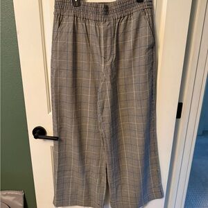 Madewell Black and White Plaid Pants